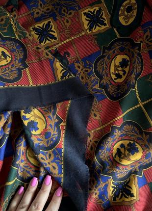 Велика хустка червона синя вінтаж