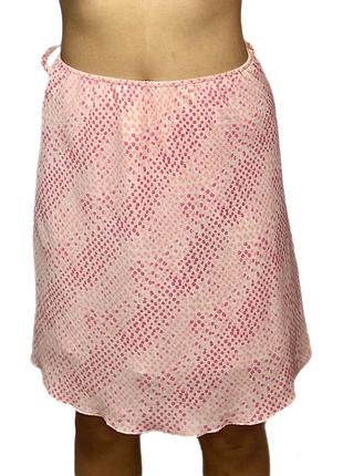 Винтажная розовая юбка с сердечками