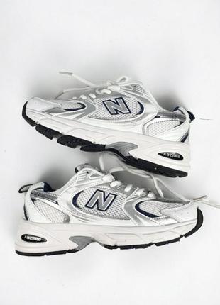 Кросівки new balance 530 premium •white silver blue•3 фото