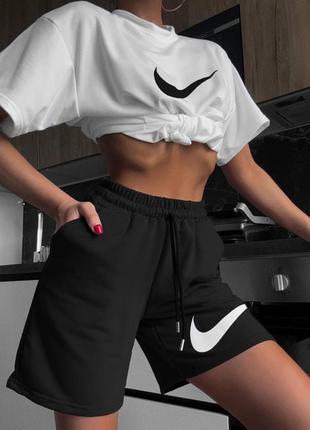 Костюм двох нитка / костюм двійка під найк / nike / костюм жіночий легкий / спортивний костюм з шортами / є обмін / жіночі стильні