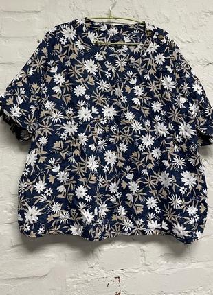 Блуза великого розміру з натуральної тканини