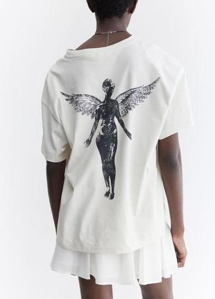 Футболка оверсайз hm  hm xs 34 s 36 м 38 nirvana