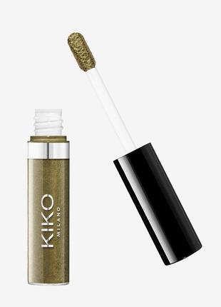 Kiko milano стійкі рідкі тіні для повік kiko milano long lasting liquid eyeshadow 06 jungle green4 фото