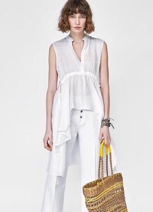 Стильна лляна сорочка zara