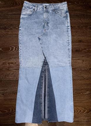 Джинсовая юбка макси zara