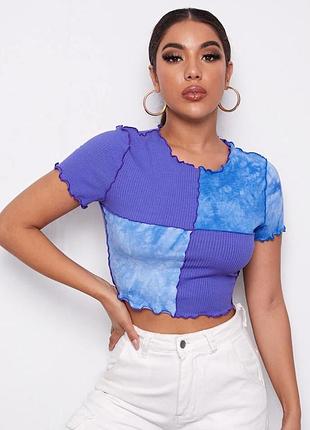 Футболка, топ пэчворк от shein