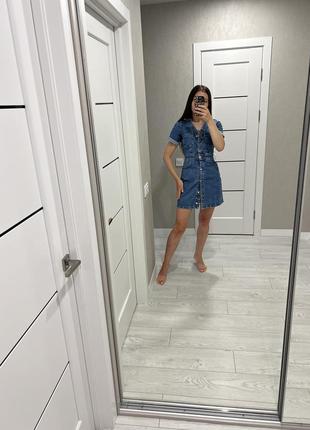 Джинсовое платье платья платье zara xs 34 s 36 синее4 фото