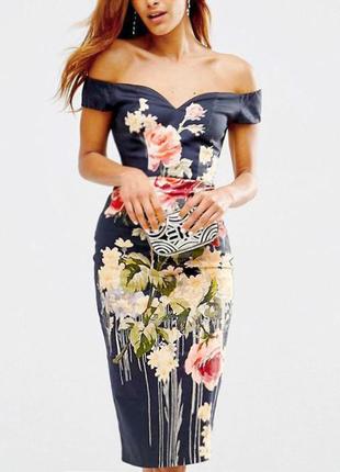 Распродажа платье asos миди натуральное в стиле героинь фильмов хишка