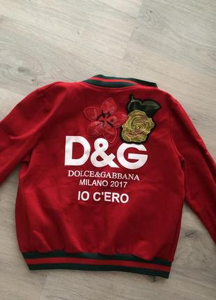 Женский бомбер SZORTY dolce & gabbana3 фото