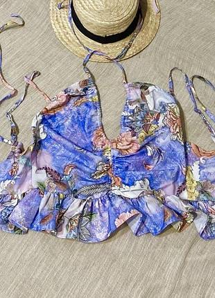 Shein новий неймовірний яскравий топ із зав‘язками ззаду