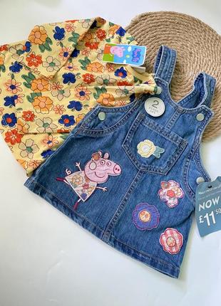 Набір джинсовий сарафан та реглан