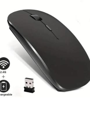 Акумуляторна бездротова миша з підключенням 2.4g та bluetooth