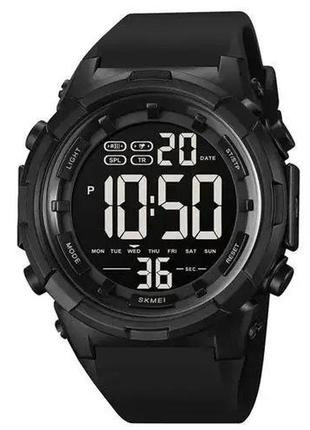 Часы наручные мужские skmei 1845bk black, водонепроницаемые мужские часы. цвет: черный