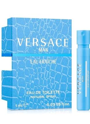 Туалетна вода для чоловіків versace man eau fraiche, пробник, оригінал, 1 мл1 фото