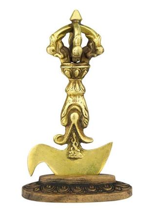 Картіка (тиб. дрігуг) handicraft бронза 13.8 см підставка - дуб (26681)