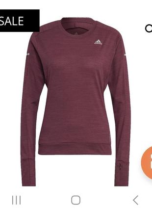 Adidas лонгслив с удлиненной спинкой