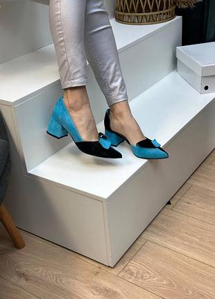 Замшеві туфлі човники3 фото