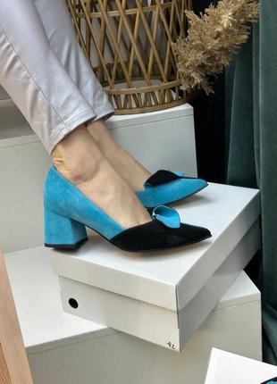 Замшеві туфлі човники6 фото