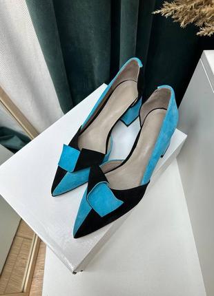 Замшеві туфлі човники5 фото