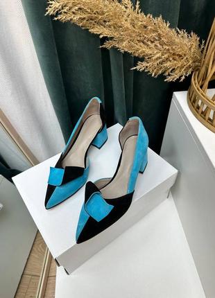 Замшеві туфлі човники2 фото