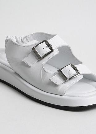 Босоніжки жіночі шкіряні 340143 р.37 (24) fashion білий