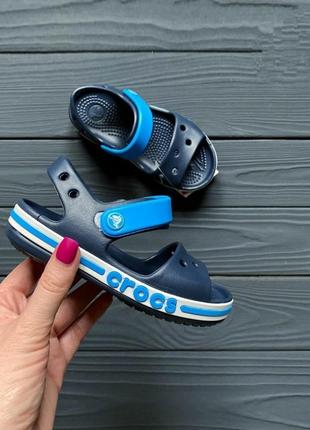 Крокс баябенд сандалі дитячі сині crocs kids bayaband sandal navy1 фото