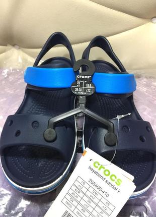 Крокс баябенд сандалі дитячі сині crocs kids bayaband sandal navy10 фото