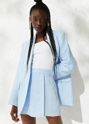 Нові натуральні шорти спідниця h&m, льон + віскоза