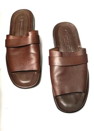 Massimo dutti men's leather шлепанцы  сабо сандали кожа испания /10386/