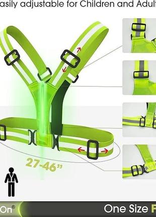 Сток світловідбивний світлодіодний захисний жилет2 фото