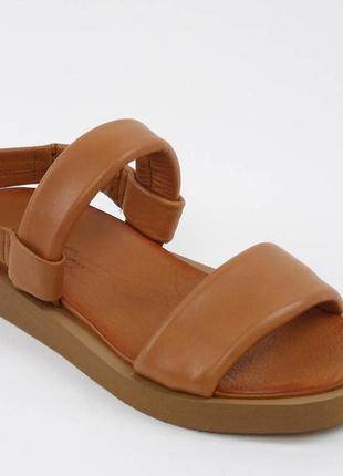 Босоніжки жіночі шкіряні 338605 р.38 (24) fashion коричневий