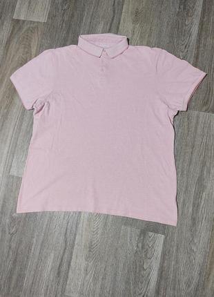 Мужская розовая футболка / поло / primark / мужская одежда /