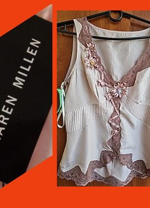 🩷karen millen. нова блуза,топ 💯шовк