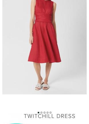 Котоновое платье миди с карманами премиумбренд