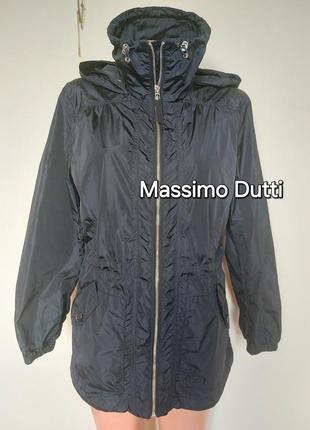 Брендова темно- синя куртка,вітровка,парка,massimo dutti