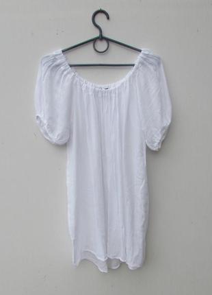 Свободная блузка  марлевка шерсть вискоза