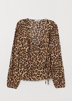 Блуза в леопардовий принт h&m2 фото