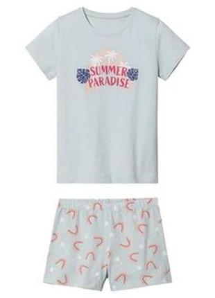 Пижама для девочки пальмочки lupilu 98-104