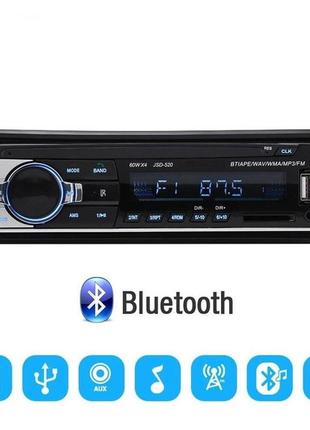 Магнитола sa-520 iso в авто, автомагнитола bluetooth 1din с aux, usb, sd с пультом 2392
