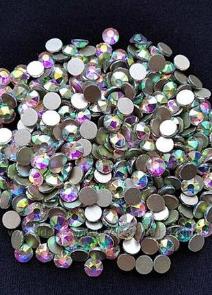 Стрази crystal ab, 16 граней (8 великих + 8 маленьких)