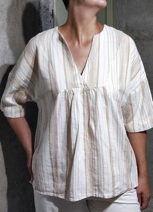 Сорочка блузка блуза вишиванка  біла бежева оверсайз вільна бохо