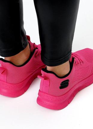 Жіночі рожеві кросівки текстильні8 фото