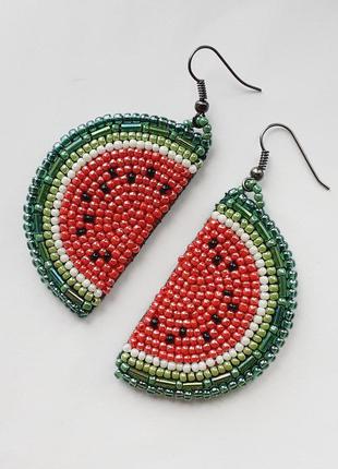 Кульчики, сережки кавунчики