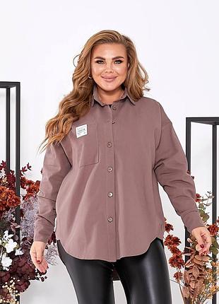 Женская топовая рубашка батал