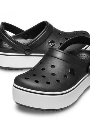 Crocs кроксы клоги сабо шлепки на платформе сандалии Крокс crocs crocband ice blue white  black white
