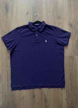 Темно-сиреневая мужская футболка поло u. s. polo assn xxl