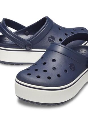 Crocs кроксы клоги сабо шлепки на платформе сандалии Red platform clog  nawy