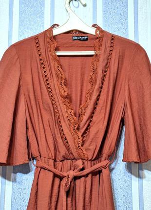 Шикарное длинное платье shein, вискоза