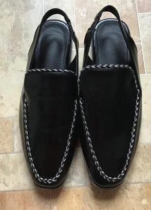 Лофери туфлі відкрита пятка босоніжки