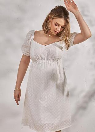 Сукня для вагітних yula mama amadeya dr-24.053 білий l (22202)